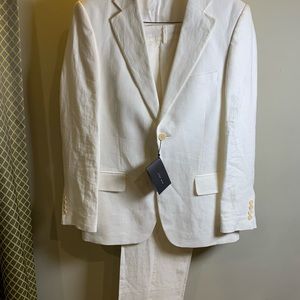 Zara Man White Linen Suit